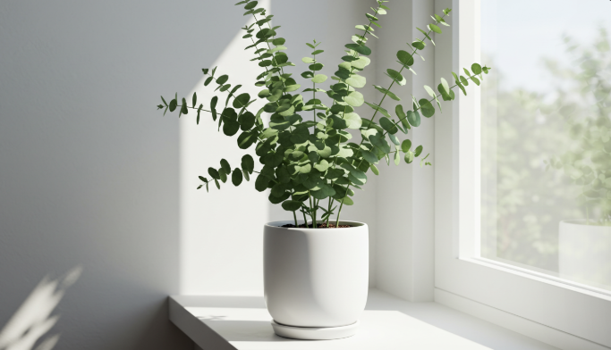 향기로운 유칼립투스 화분